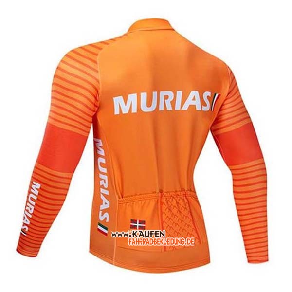 Euskadi Murias Langarmtrikot 2020 und Lange Tragerhose Orange